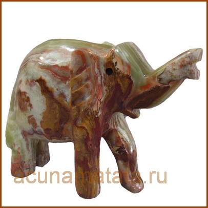 Слон из оникса купить в Москве.