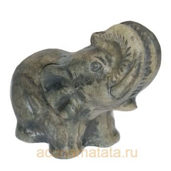 Слон из кальцита ручной работы купить в Москве.