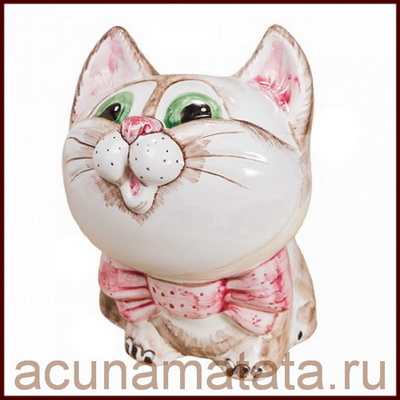 Копилка кот из глины купить в Москве.