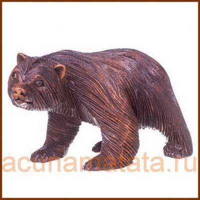 Фигурка медведь из дерева, деревянный статуэтка, купить