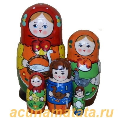 Матрешка классическая купить русский сувенир в Москве