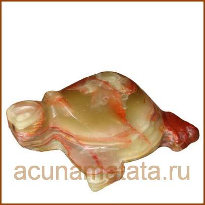 Черепаха из камня оникса купить в Москве.