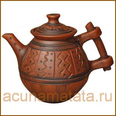 Чайник из глины купить в Москве недорого.