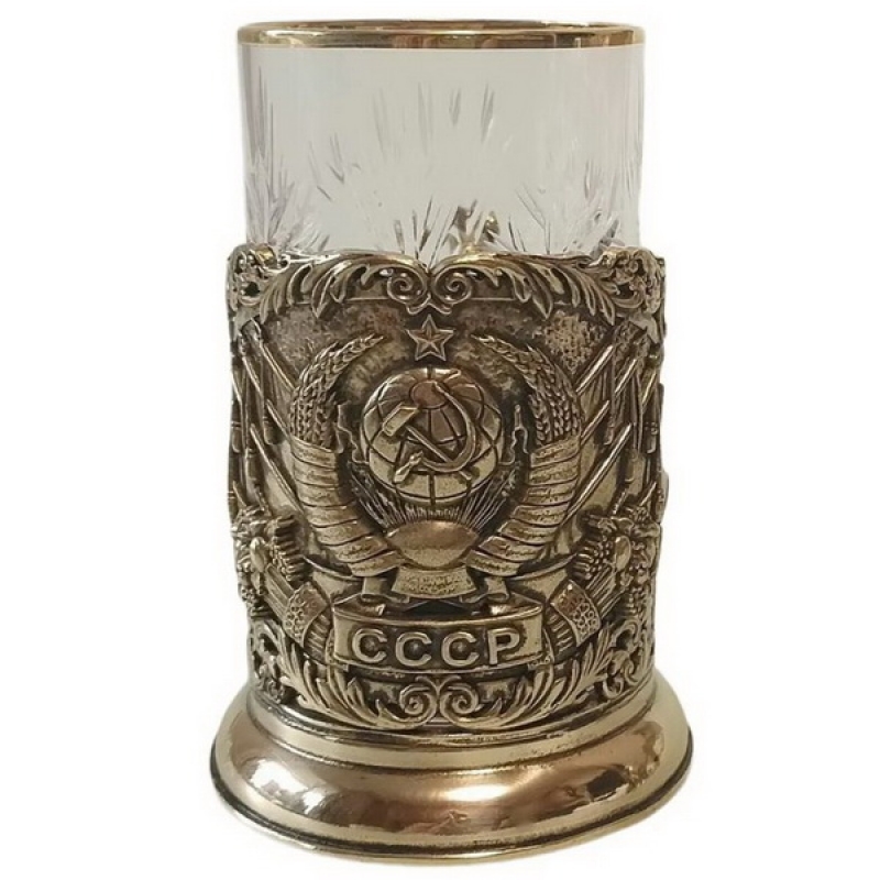 Подстаканник СССР из латуни литой.