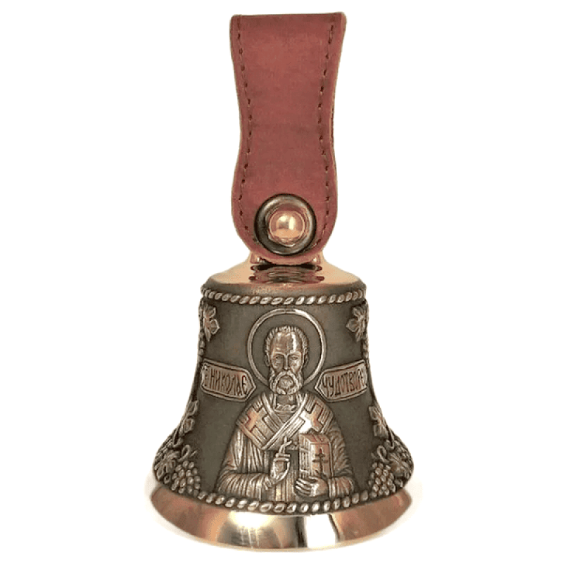 Колокольчик из бронзы Св. Николай Чудотворец