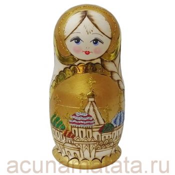 Матрешка жженка Москва 5 мест купить на ВДНХ сувенирный магазин 
акунаматата.