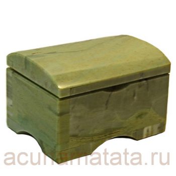 Шкатулка из камня офиокальцита купить недорого В москве.