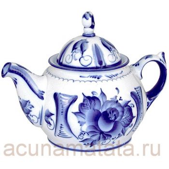 Чайник Пышка гжель купить в Москве.