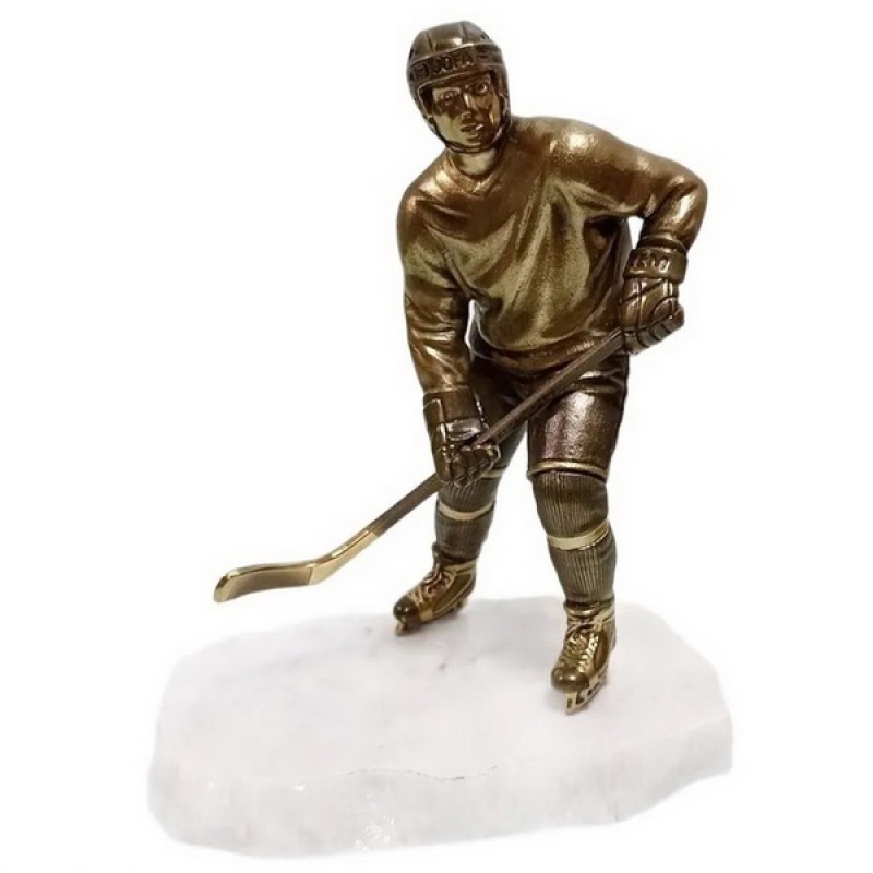 Статуэтка из бронзы Хоккеист.