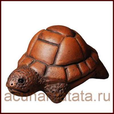 Фигурка черепашка из глины купить в Москве на ВДНХ.