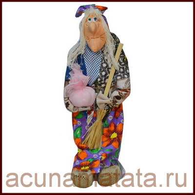 Кукла Баба-Яга ручная работа купить в Москве на ВДНХ.