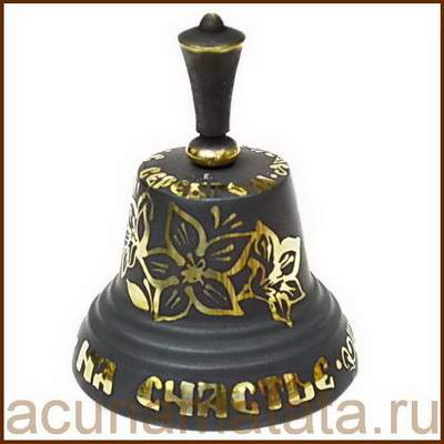 Валдайский колокольчик гравированный черненый из латуни купить