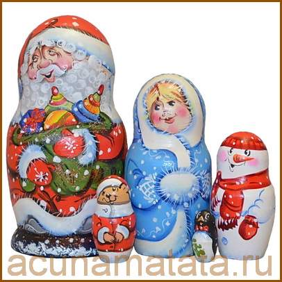 Матрешка Дед Мороз купить в Москве.
