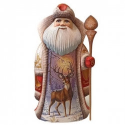 Фигурка Дед Мороз из дерева, ручная роспись №4.