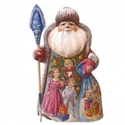 Фигурка Дед Мороз из дерева расписной №3.