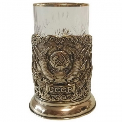 Подстаканник СССР из латуни литой.