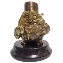 Фигурка из бронзы Сова врач.